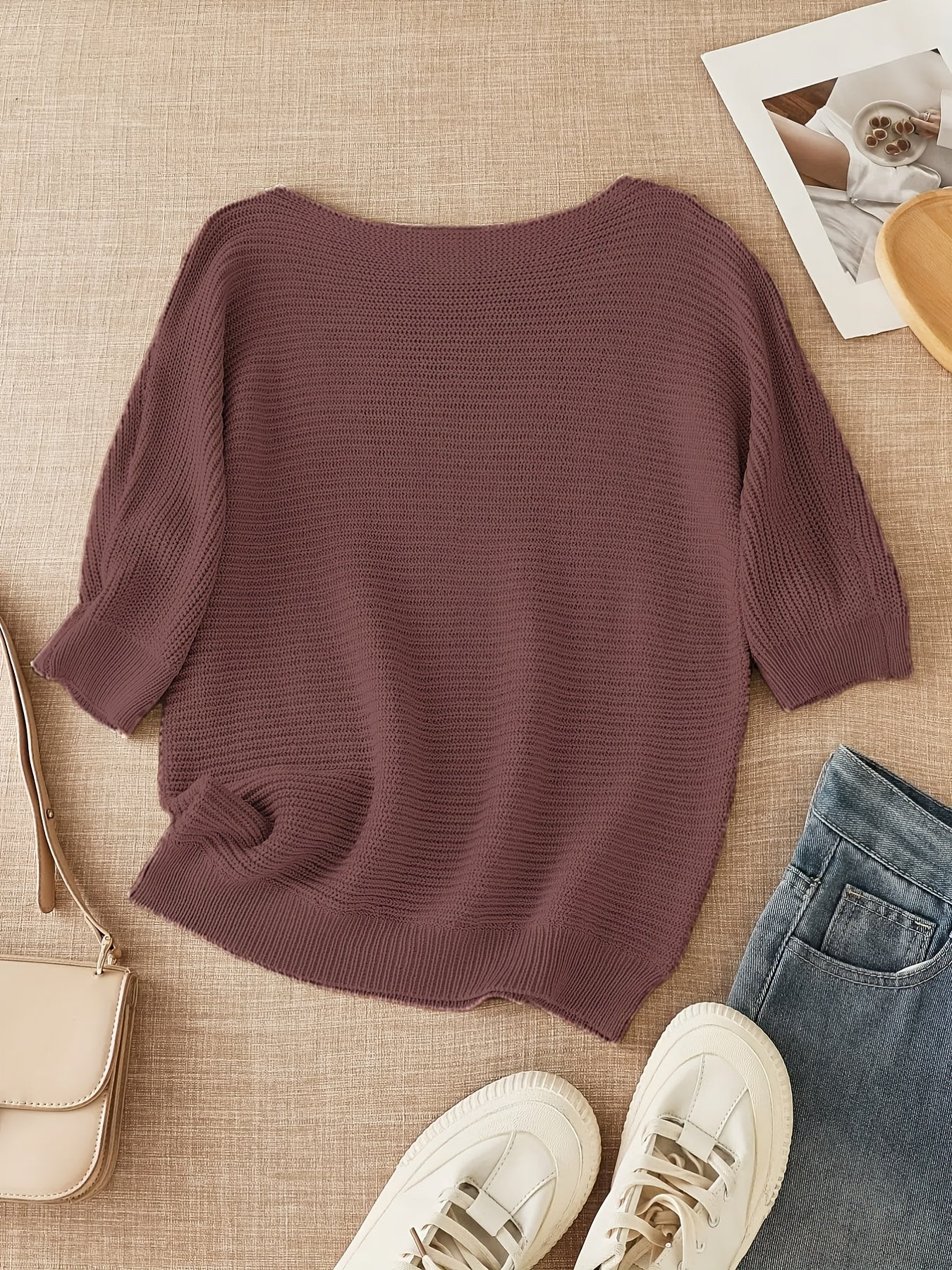 Megan | Elegant Boat-Neck Knit Sweater - Solfae