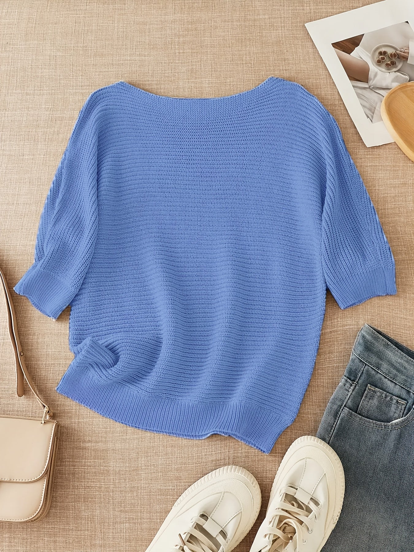 Megan | Elegant Boat-Neck Knit Sweater - Solfae