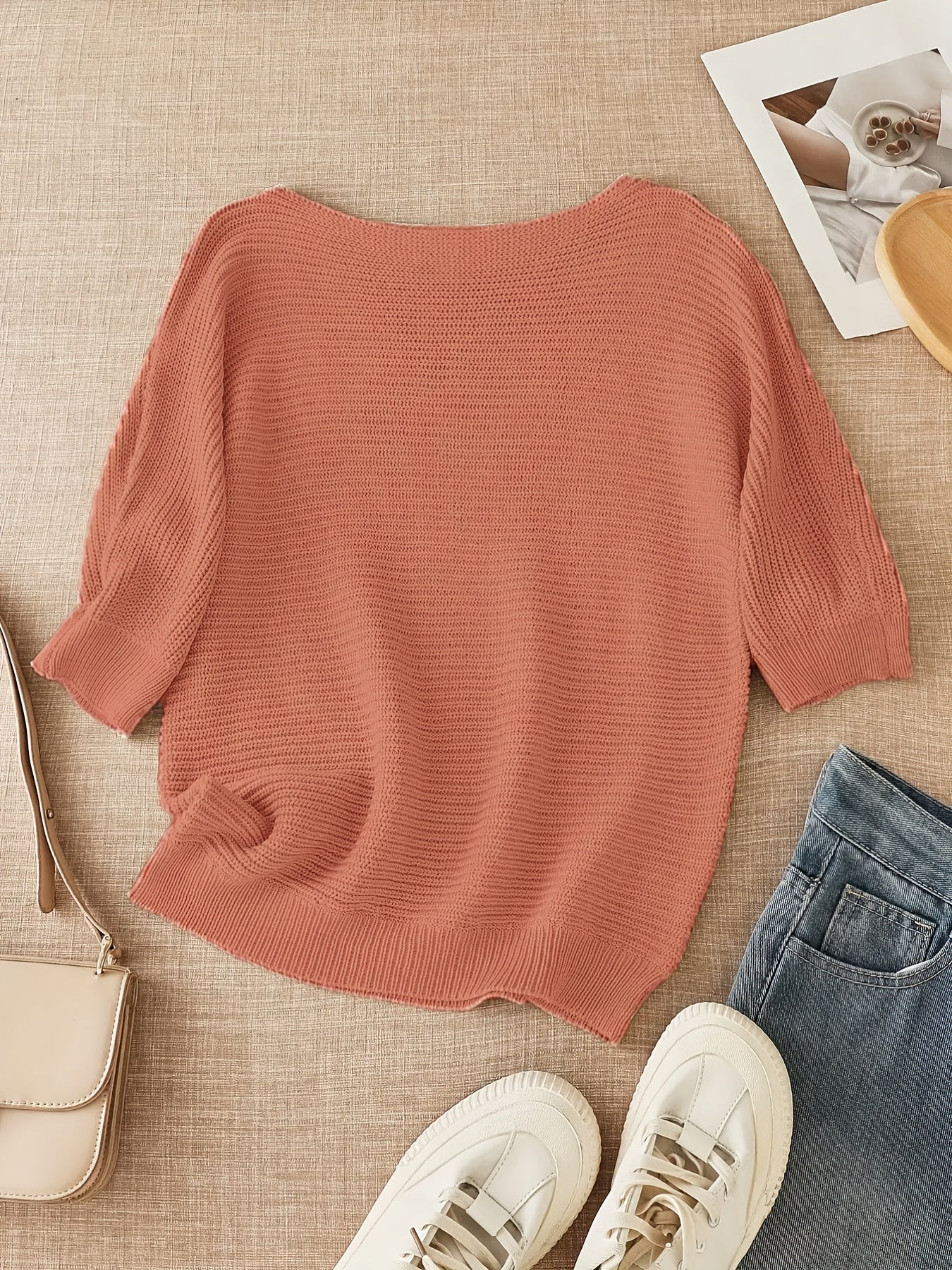 Megan | Elegant Boat-Neck Knit Sweater - Solfae