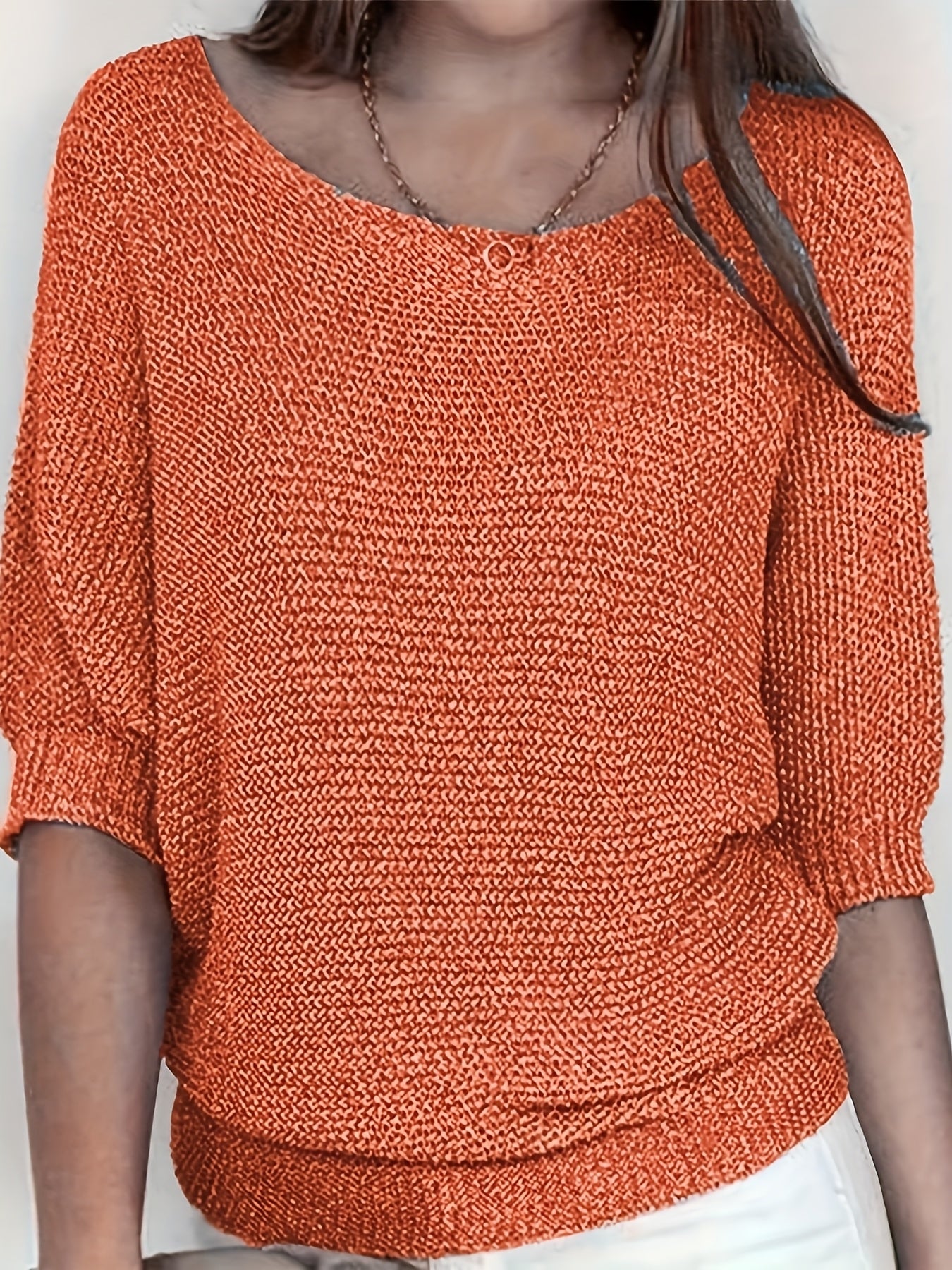 Megan | Elegant Boat-Neck Knit Sweater - Solfae