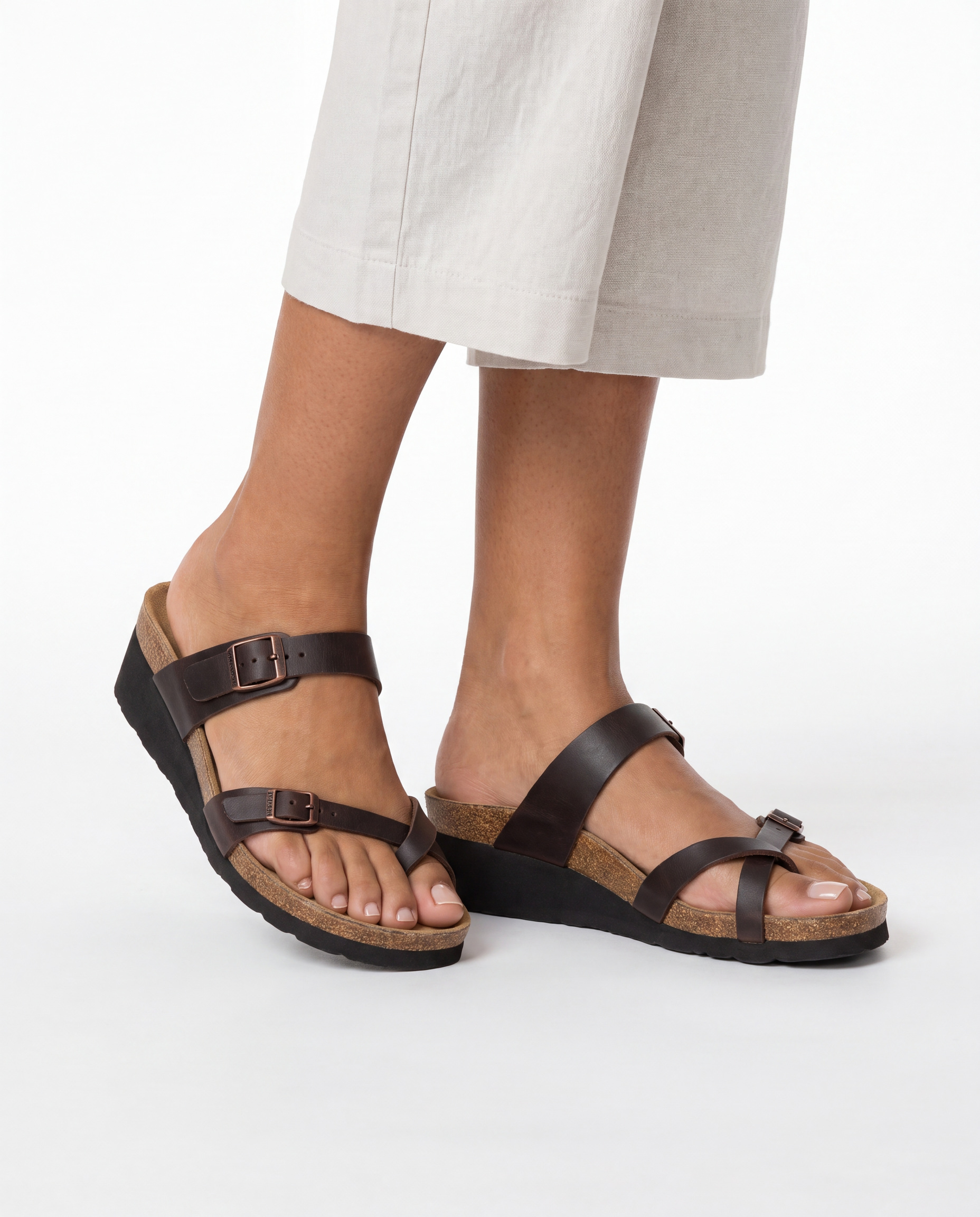 Megan | Elegant Cork Crisscross Sandals - Solfae