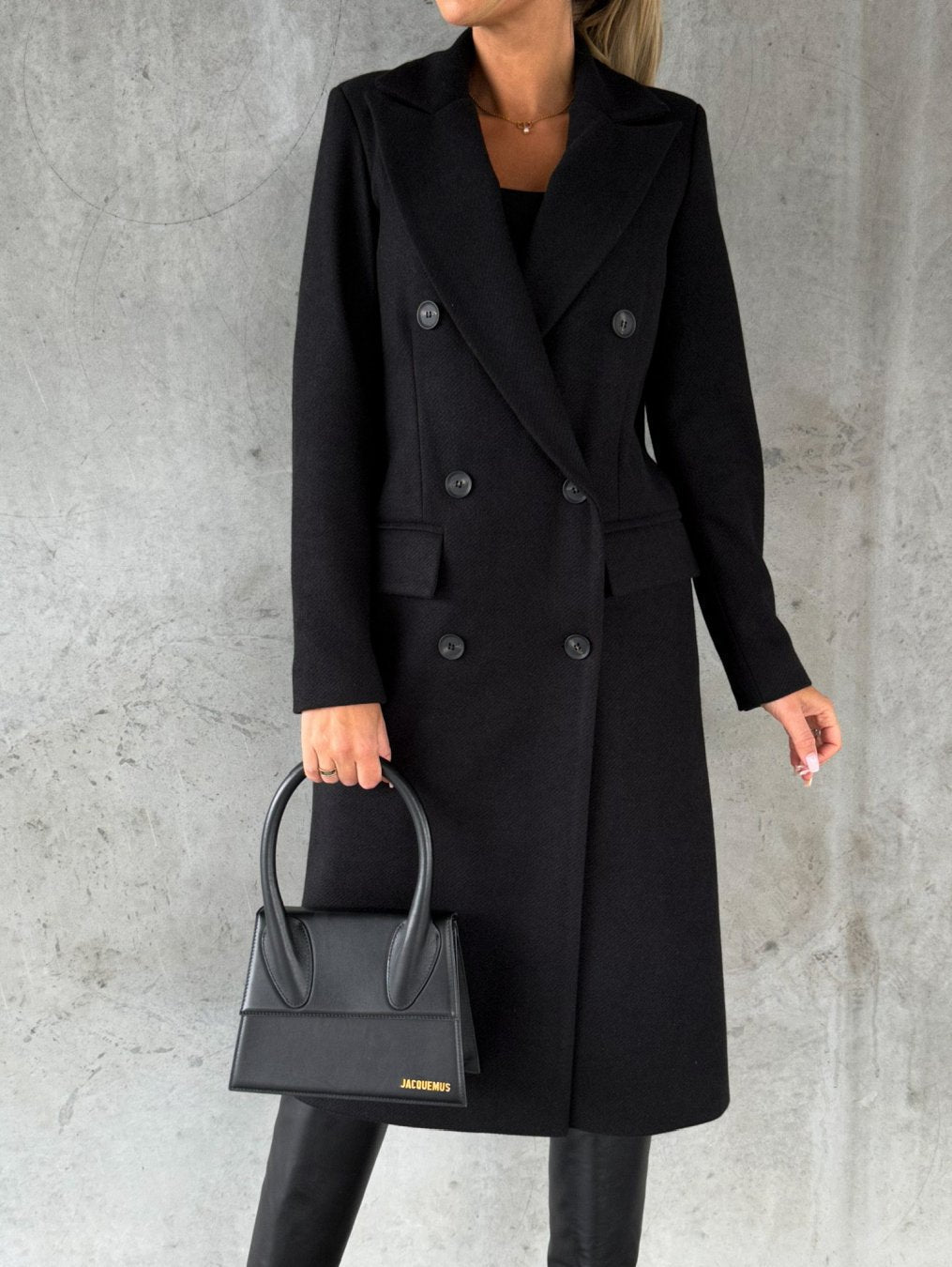 Melissa | Elegant Double-Breasted Long Coat - Solfae