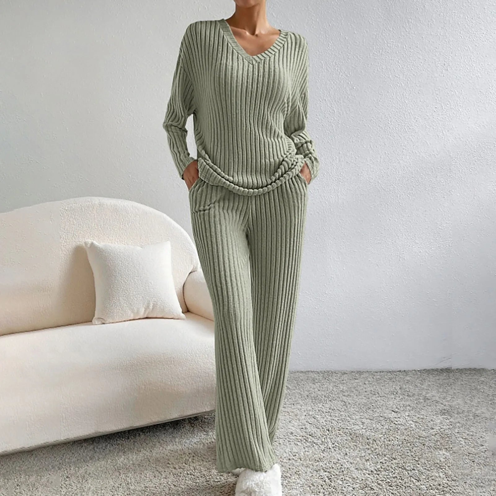 Melissa | Elegant Knit Lounge Set - Solfae