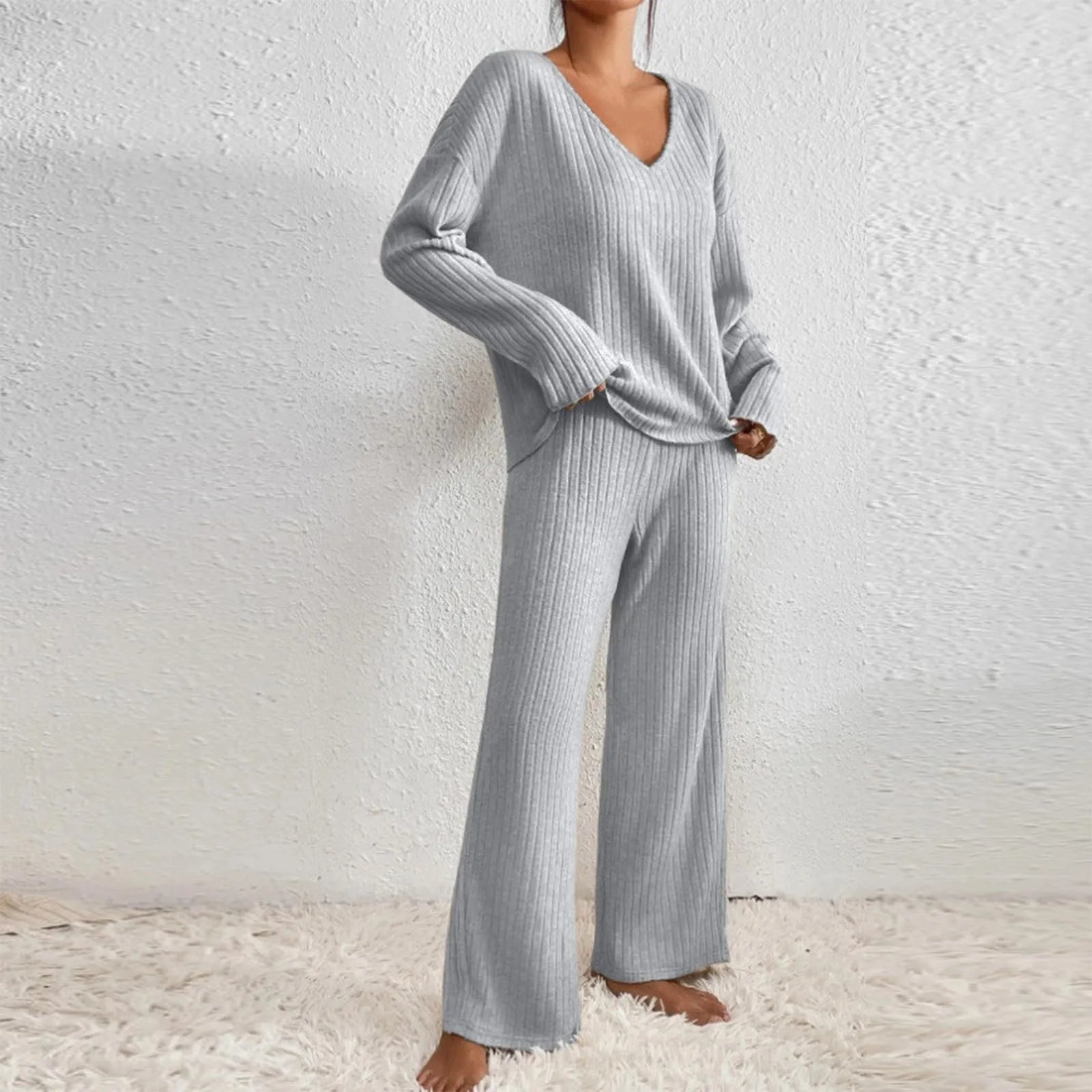 Melissa | Elegant Knit Lounge Set - Solfae