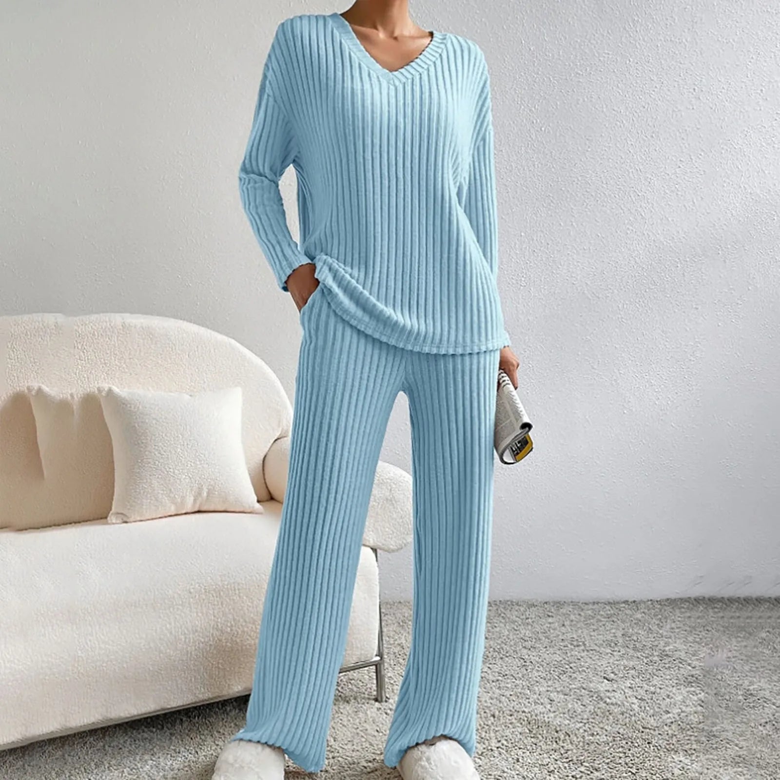 Melissa | Elegant Knit Lounge Set - Solfae