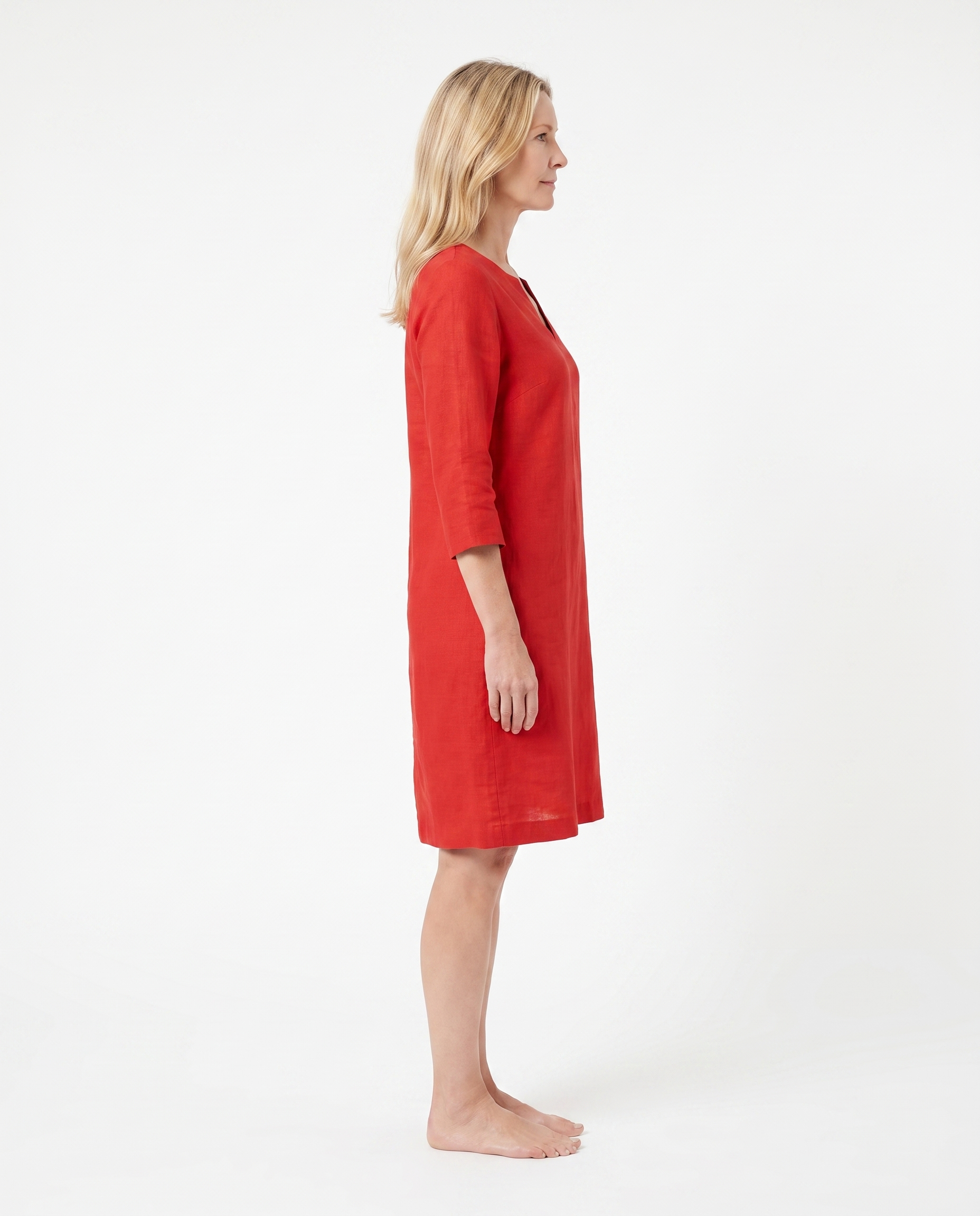 Michelle | Elegant Linen Shift Dress - Solfae