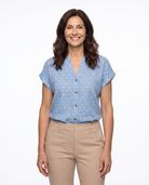 Nicole | Elegant Chambray Blouse - Solfae