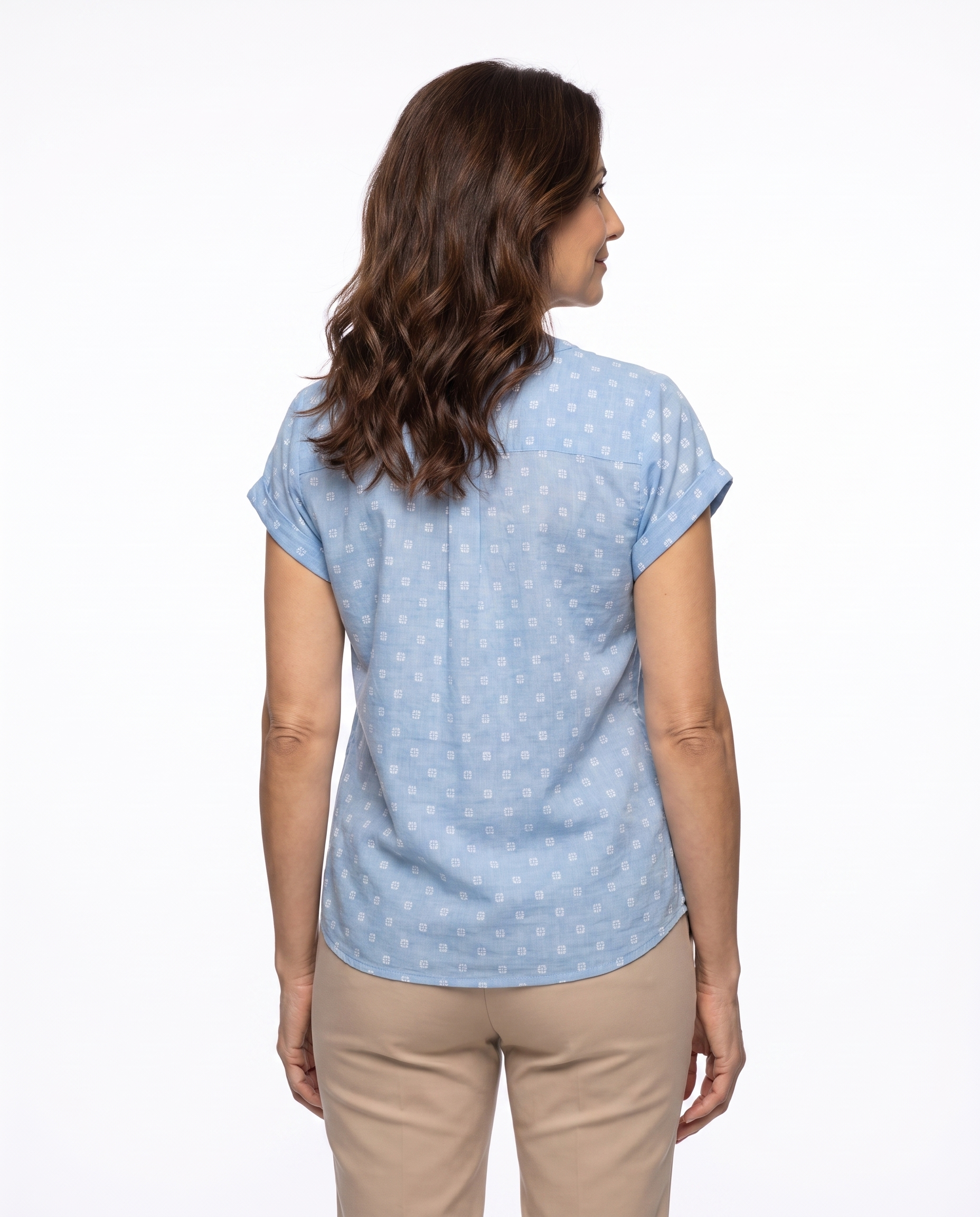 Nicole | Elegant Chambray Blouse - Solfae