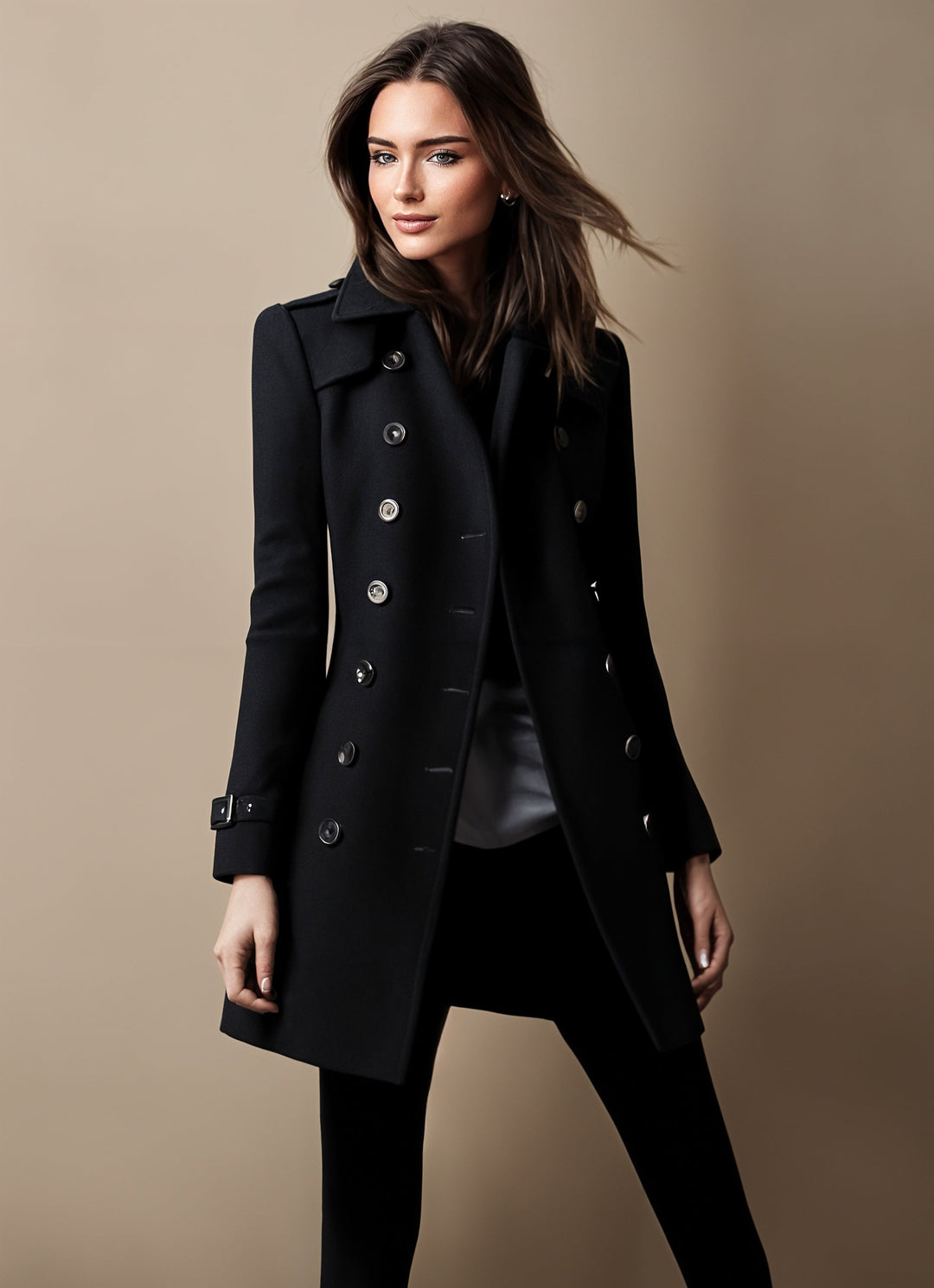 Nicole | Elegant Double-Breasted Wool Coat - Solfae