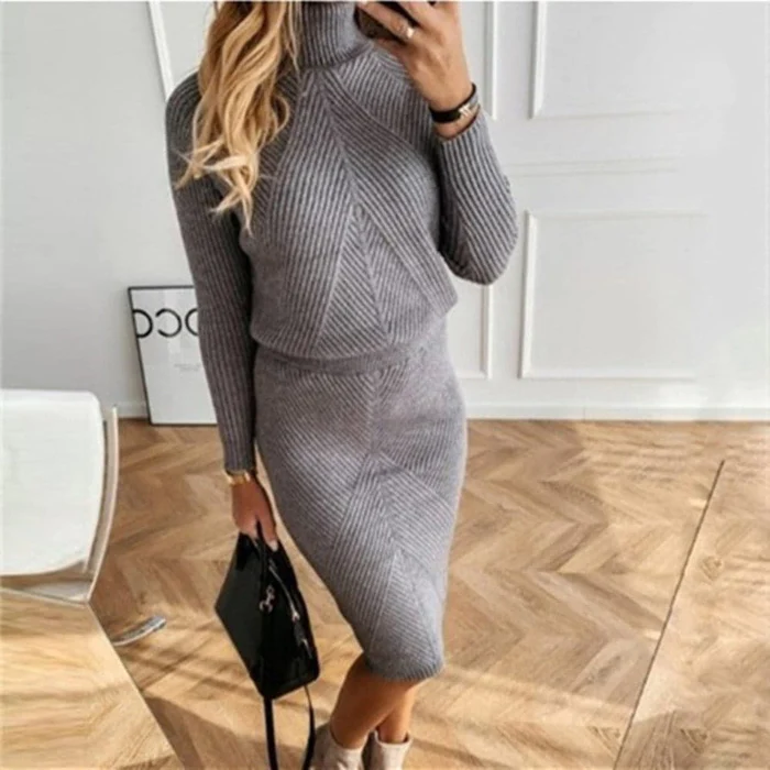 Nicole | Elegant Knit Sweater Set - Solfae