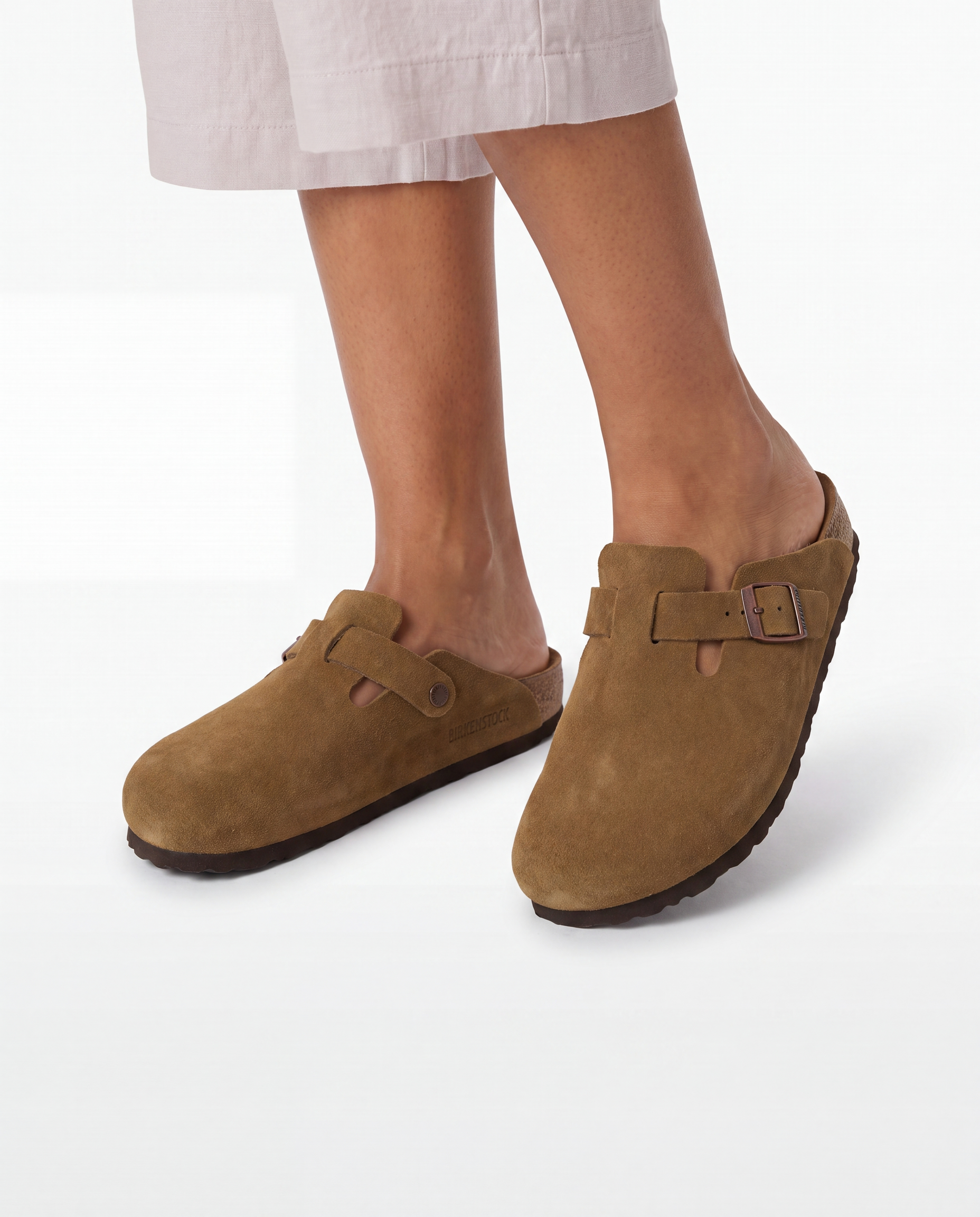 Nicole | Elegant Suede Buckle Mules - Solfae