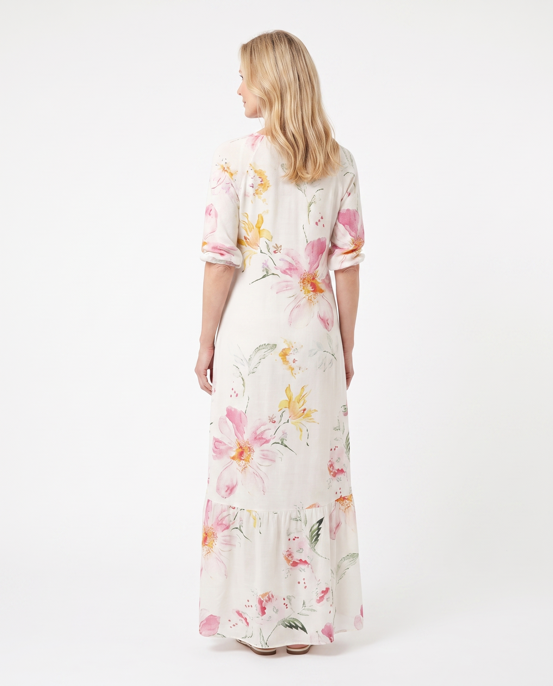 Nicole | Feminine Tie-Neck Maxi Dress - Solfae