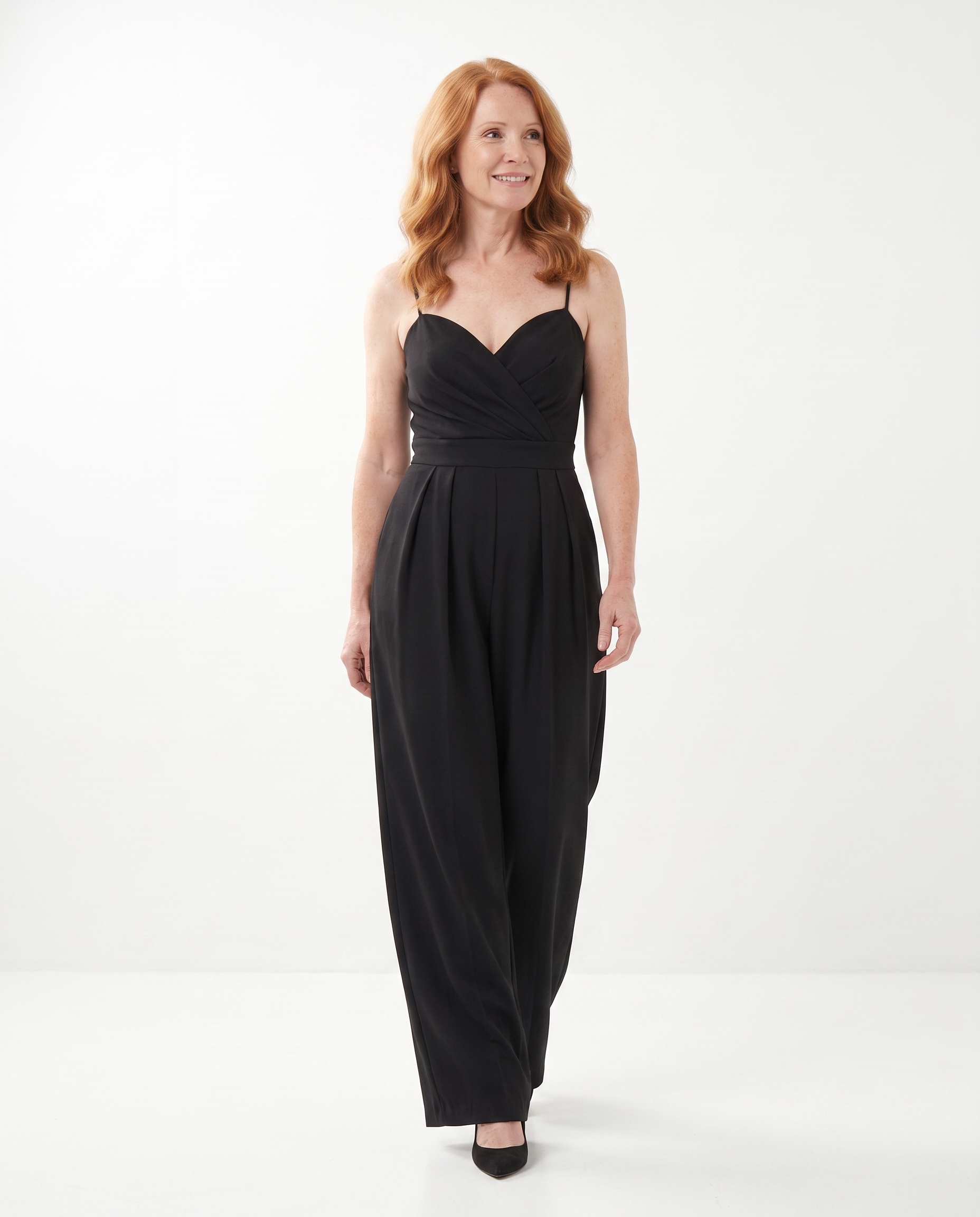 Nicole | Flattering Wrap Wide-Leg Jumpsuit - Solfae