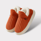 Rachel | Comfortable Corduroy Fur-Lined Slippers - Solfae