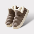 Rachel | Comfortable Corduroy Fur-Lined Slippers - Solfae