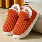 Rachel | Comfortable Corduroy Fur-Lined Slippers - Solfae