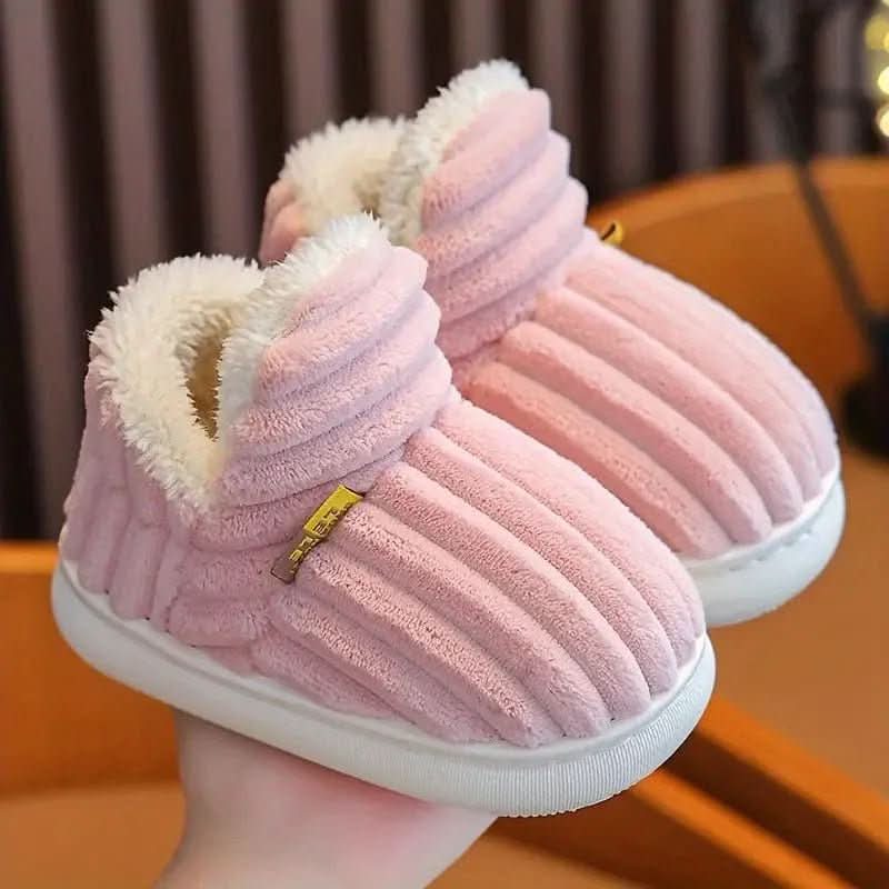 Rachel | Comfortable Corduroy Fur-Lined Slippers - Solfae