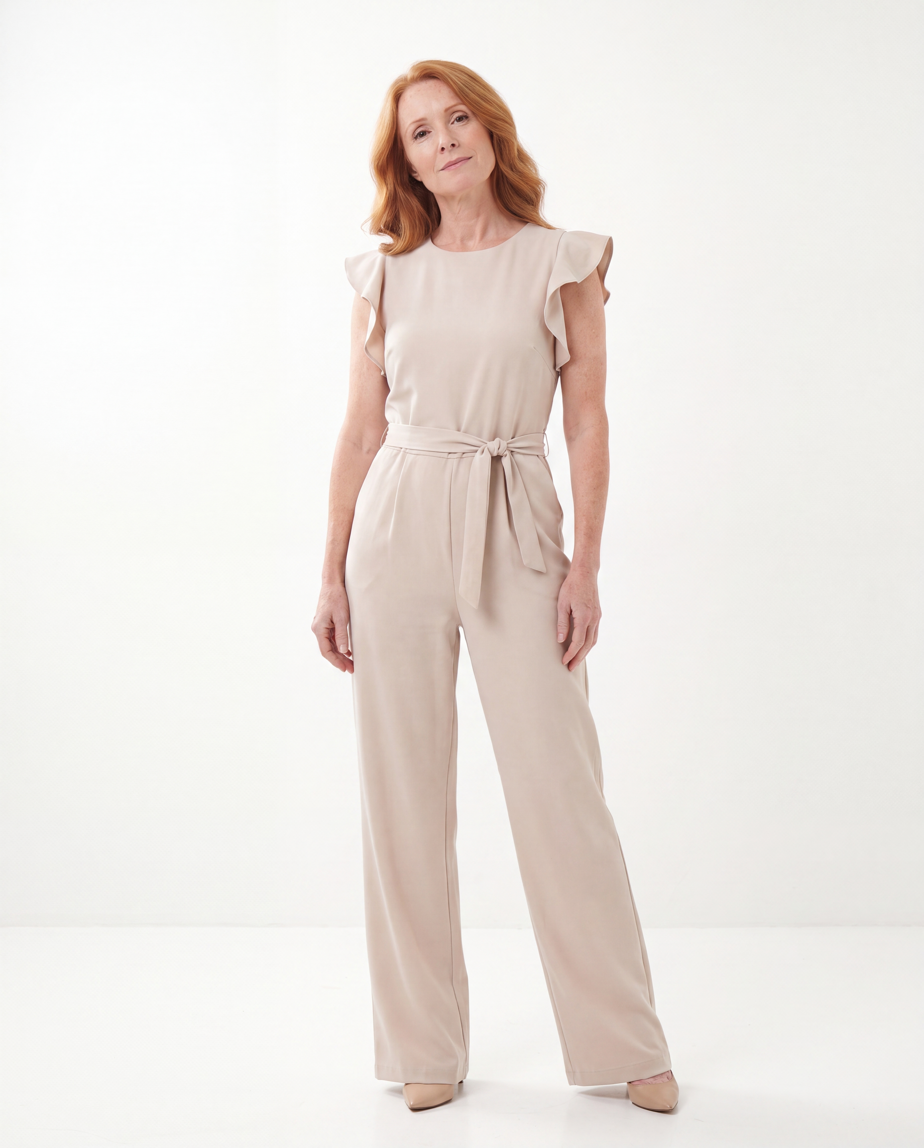 Rachel | Elegant Belted Wide-Leg Jumpsuit - Solfae