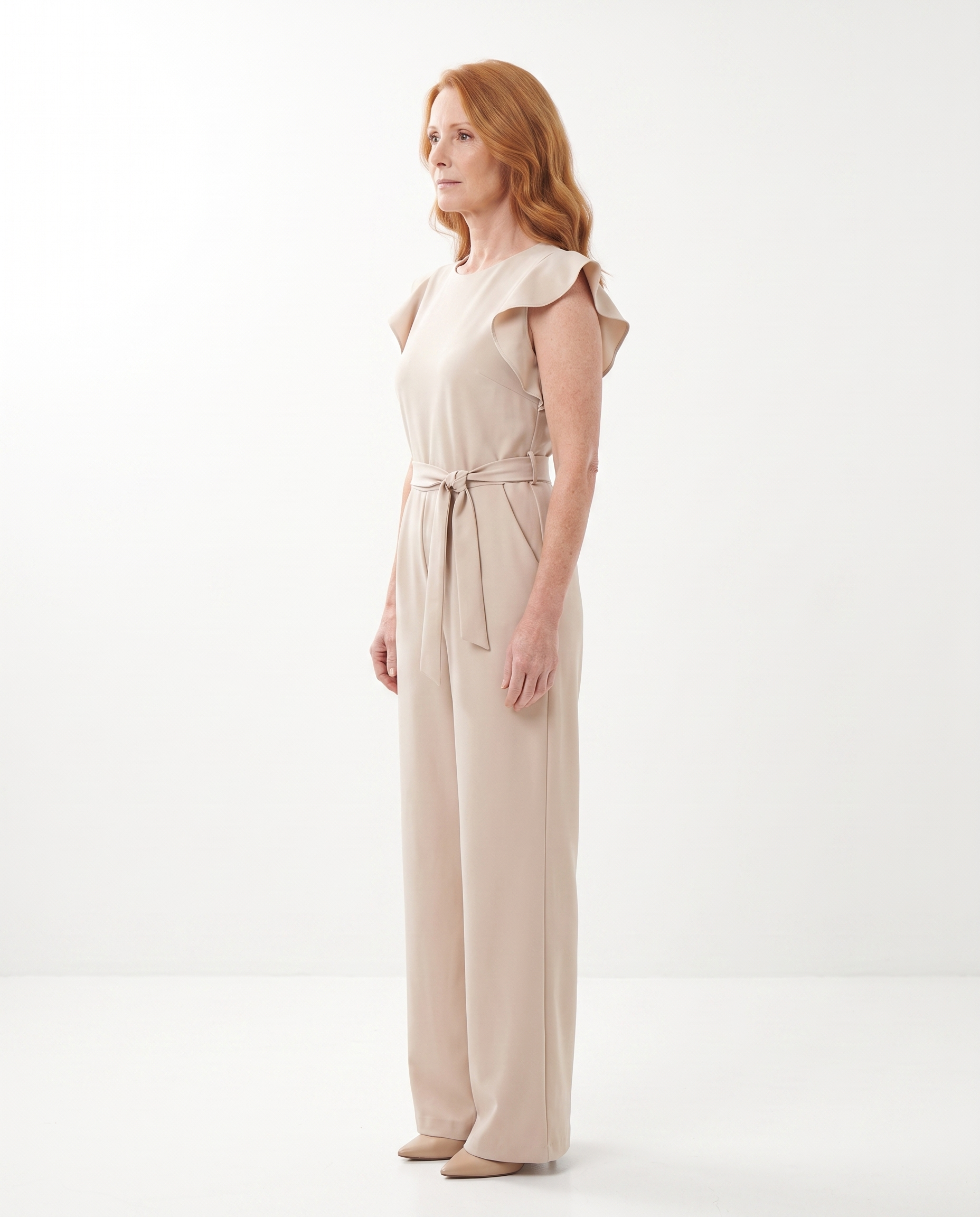 Rachel | Elegant Belted Wide-Leg Jumpsuit - Solfae