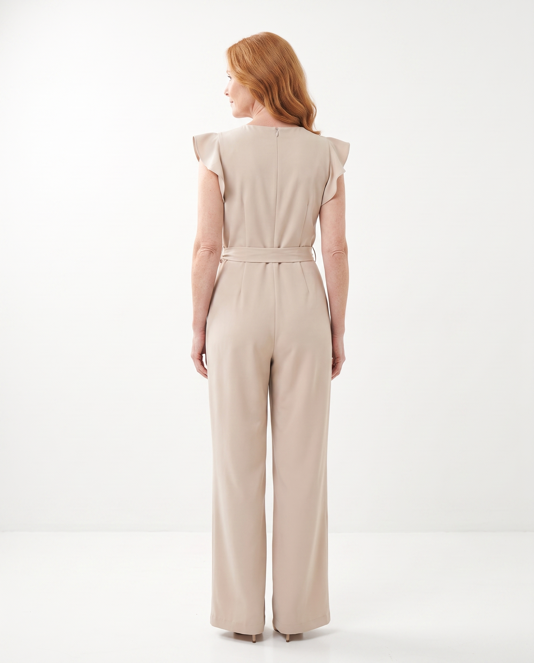 Rachel | Elegant Belted Wide-Leg Jumpsuit - Solfae