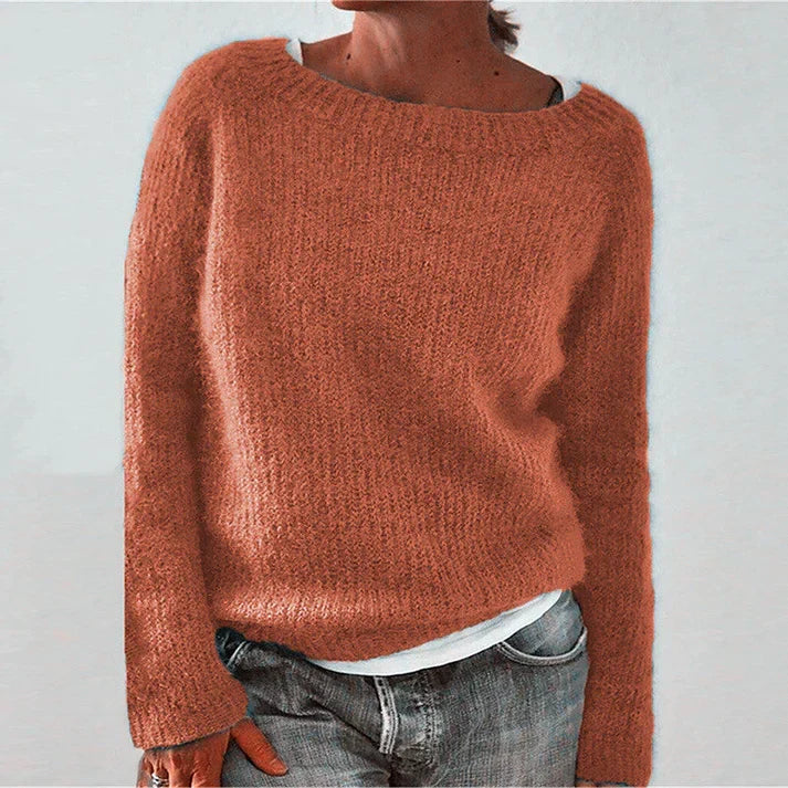 Rachel | Elegant Boat-Neck Knit Sweater - Solfae