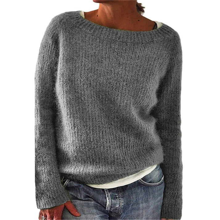 Rachel | Elegant Boat-Neck Knit Sweater - Solfae