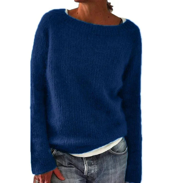 Rachel | Elegant Boat-Neck Knit Sweater - Solfae
