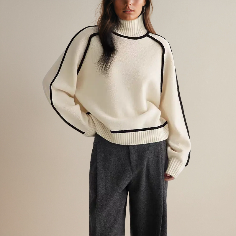 Rachel | Elegant Cashmere Turtleneck Sweater - Solfae