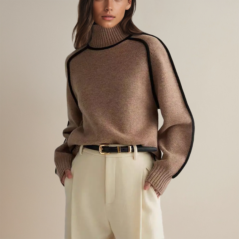 Rachel | Elegant Cashmere Turtleneck Sweater - Solfae