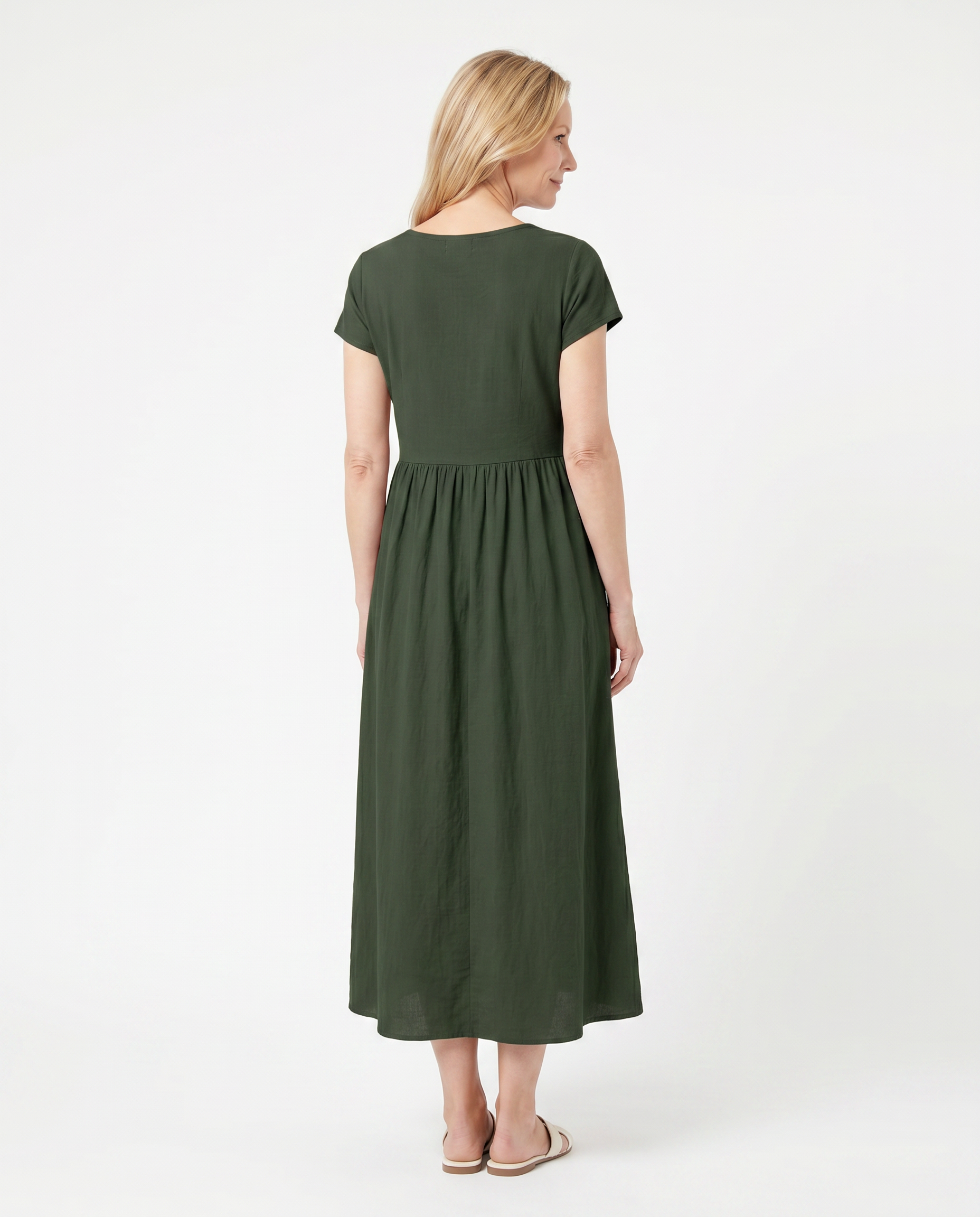 Rachel | Elegant Cotton Maxi Dress - Solfae