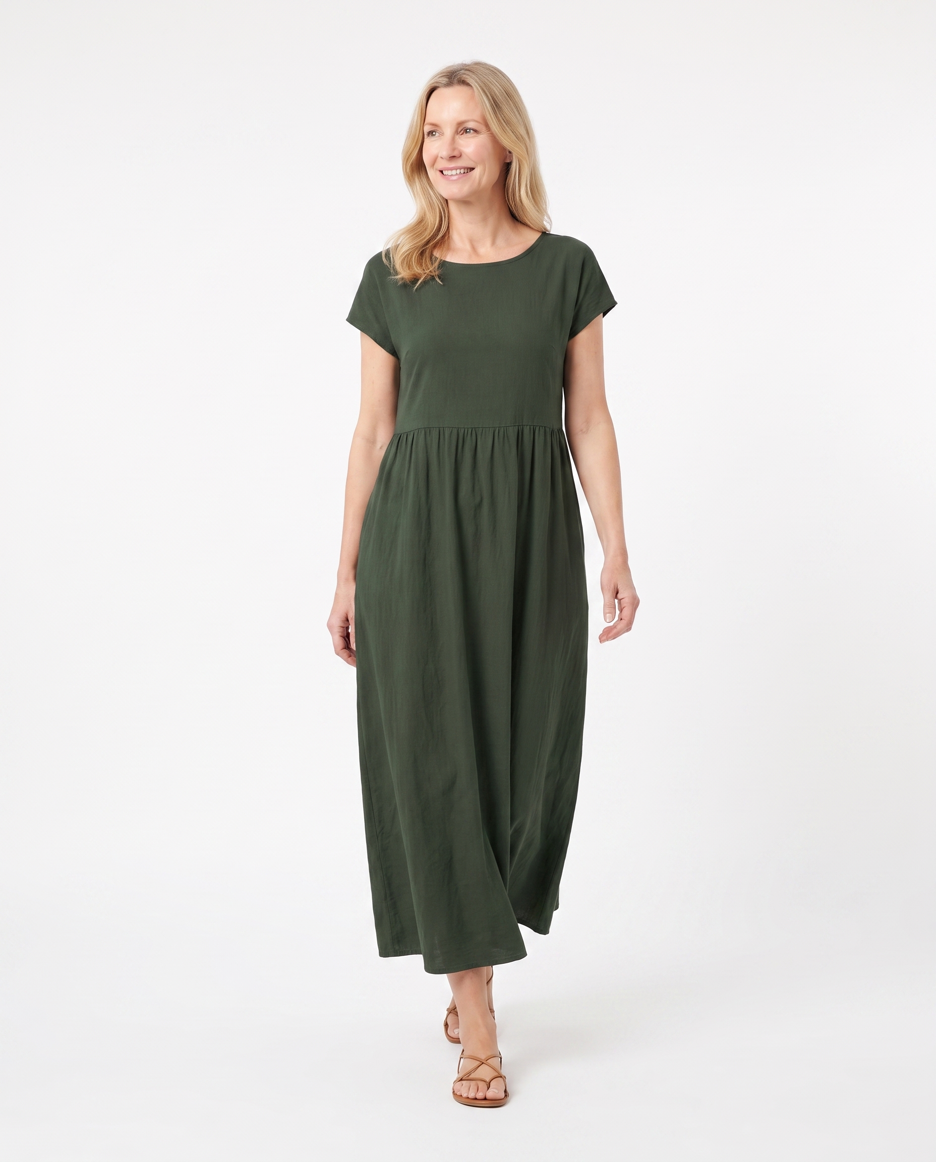 Rachel | Elegant Cotton Maxi Dress - Solfae