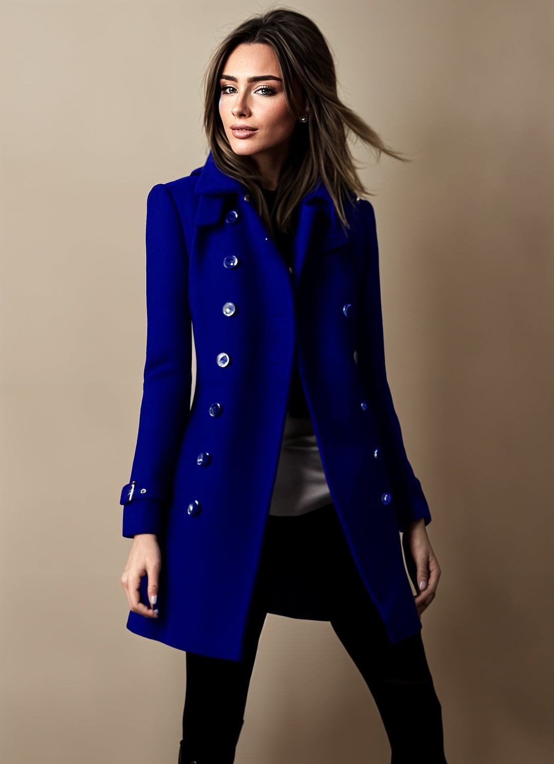 Rachel | Elegant Double-Breasted Wool Coat - Solfae