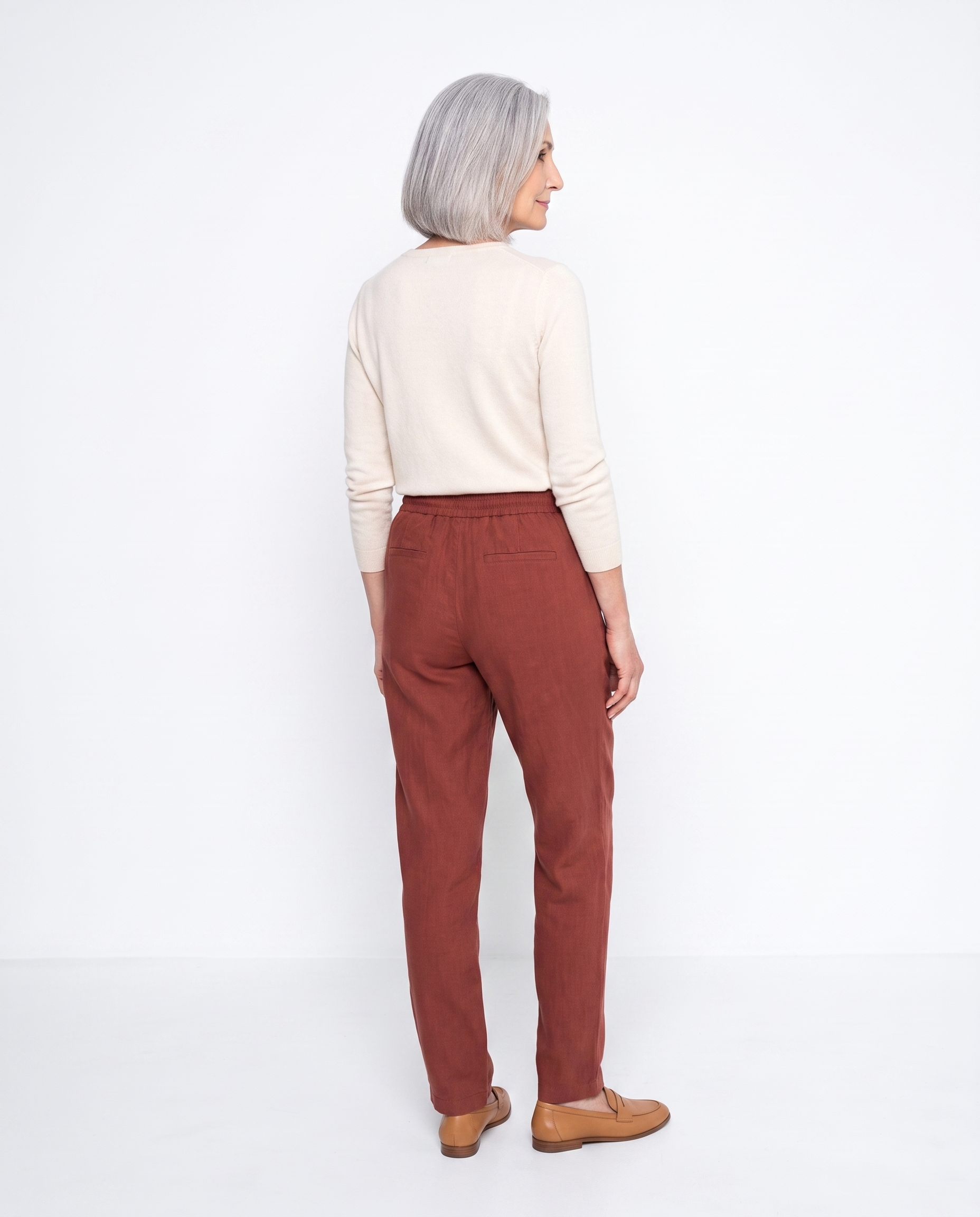 Rachel | Elegant Linen Drawstring Pants - Solfae