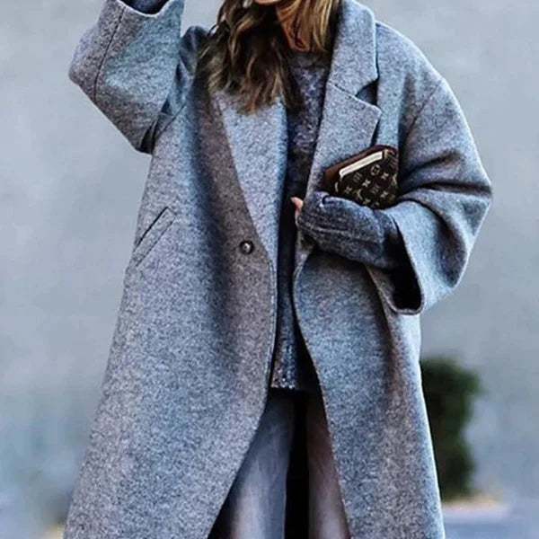 Rachel | Elegant Longline Wool Coat - Solfae