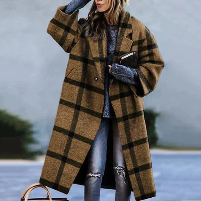Rachel | Elegant Longline Wool Coat - Solfae