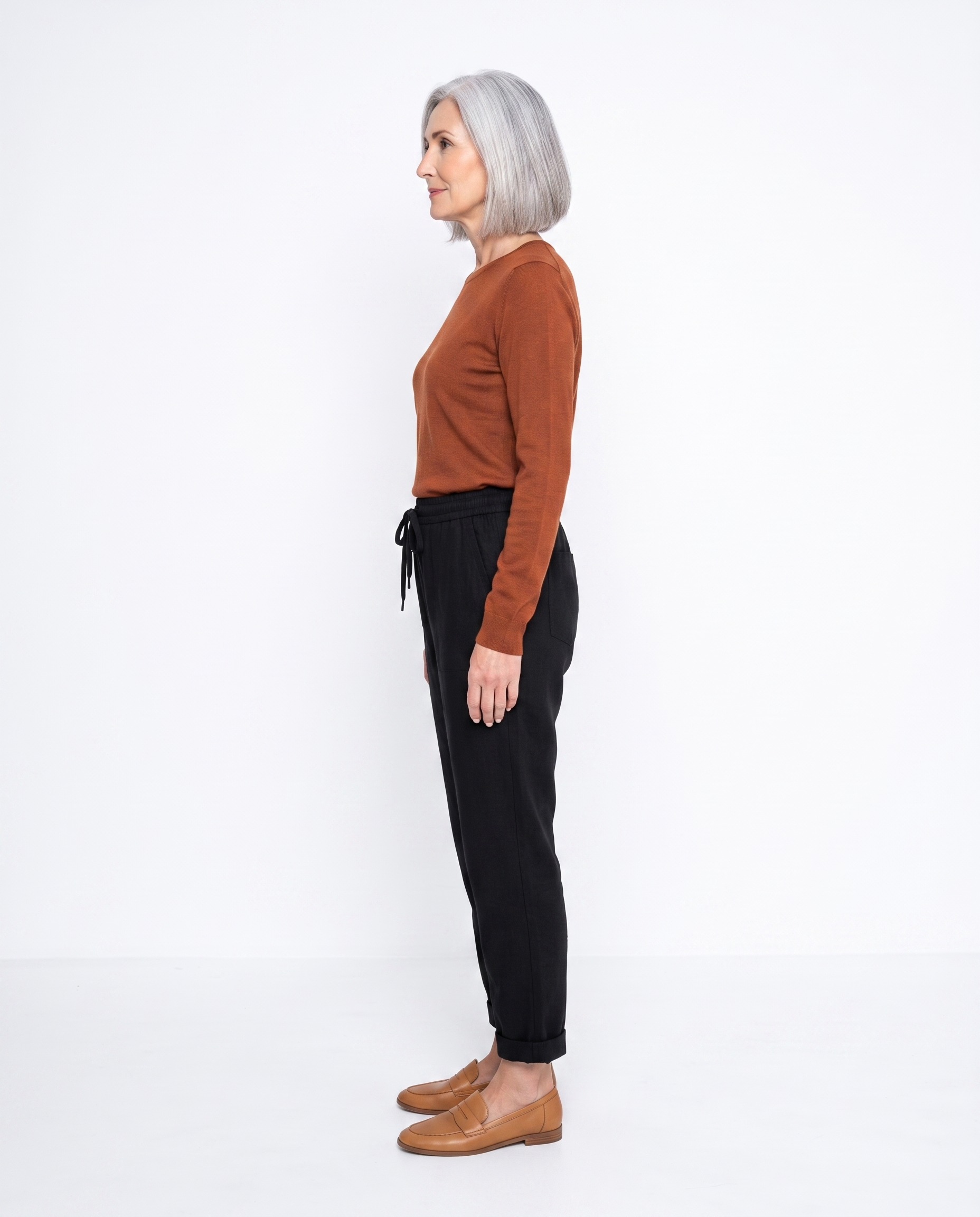Rachel | Flattering Linen Elastic-Waist Pants - Solfae