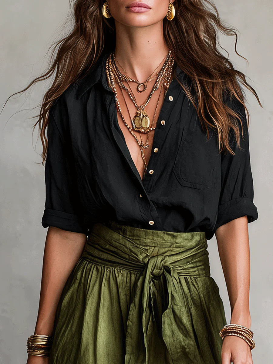 Rachel | Flattering Tie-Waist Two-Piece Set - Solfae