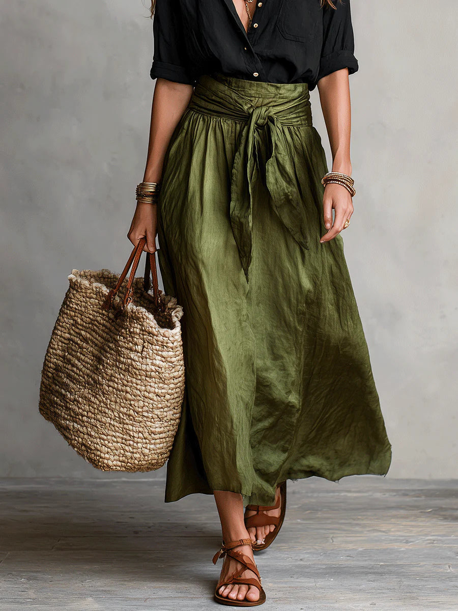 Rachel | Flattering Tie-Waist Two-Piece Set - Solfae