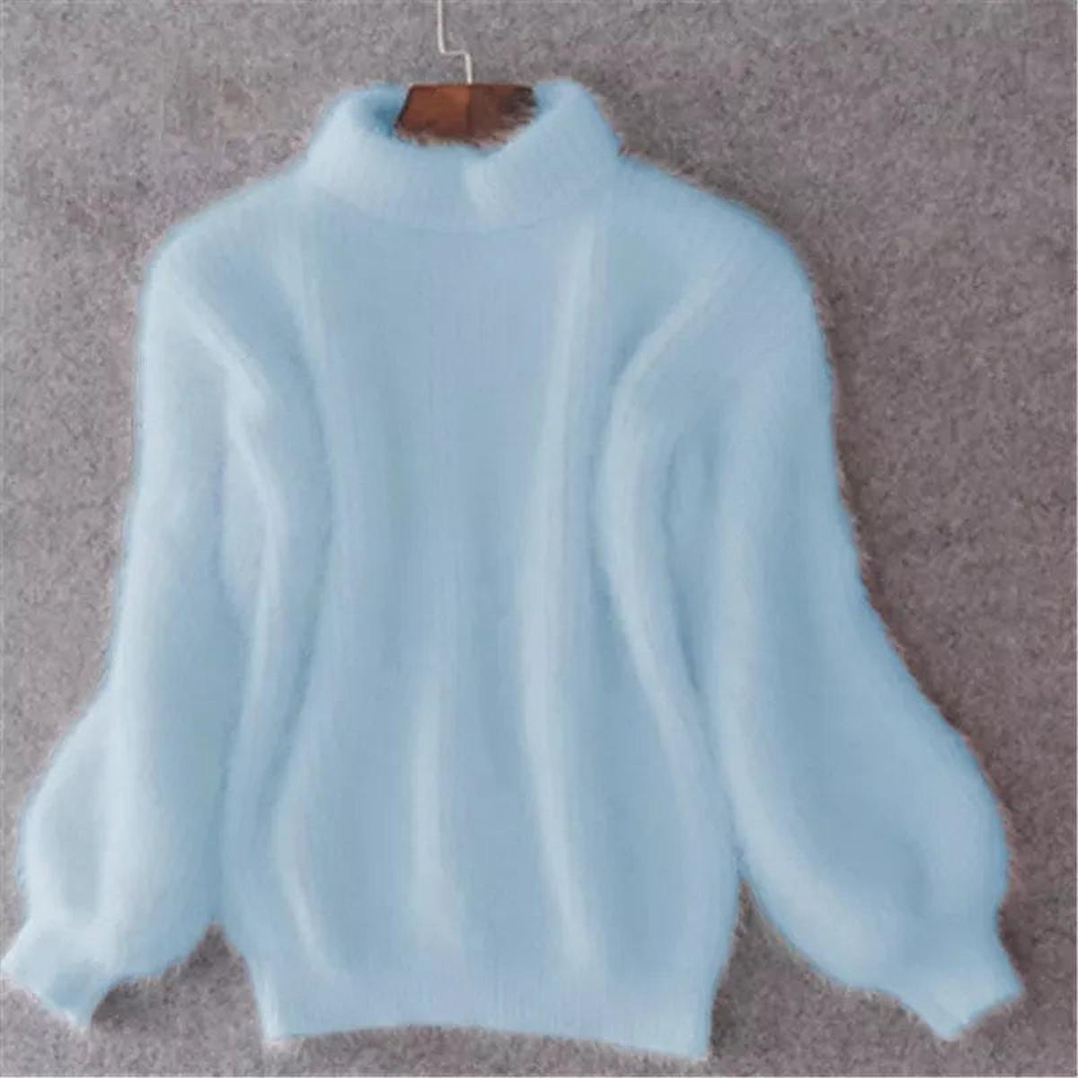 Rachel | Soft Fuzzy Mock-Neck Sweater - Solfae