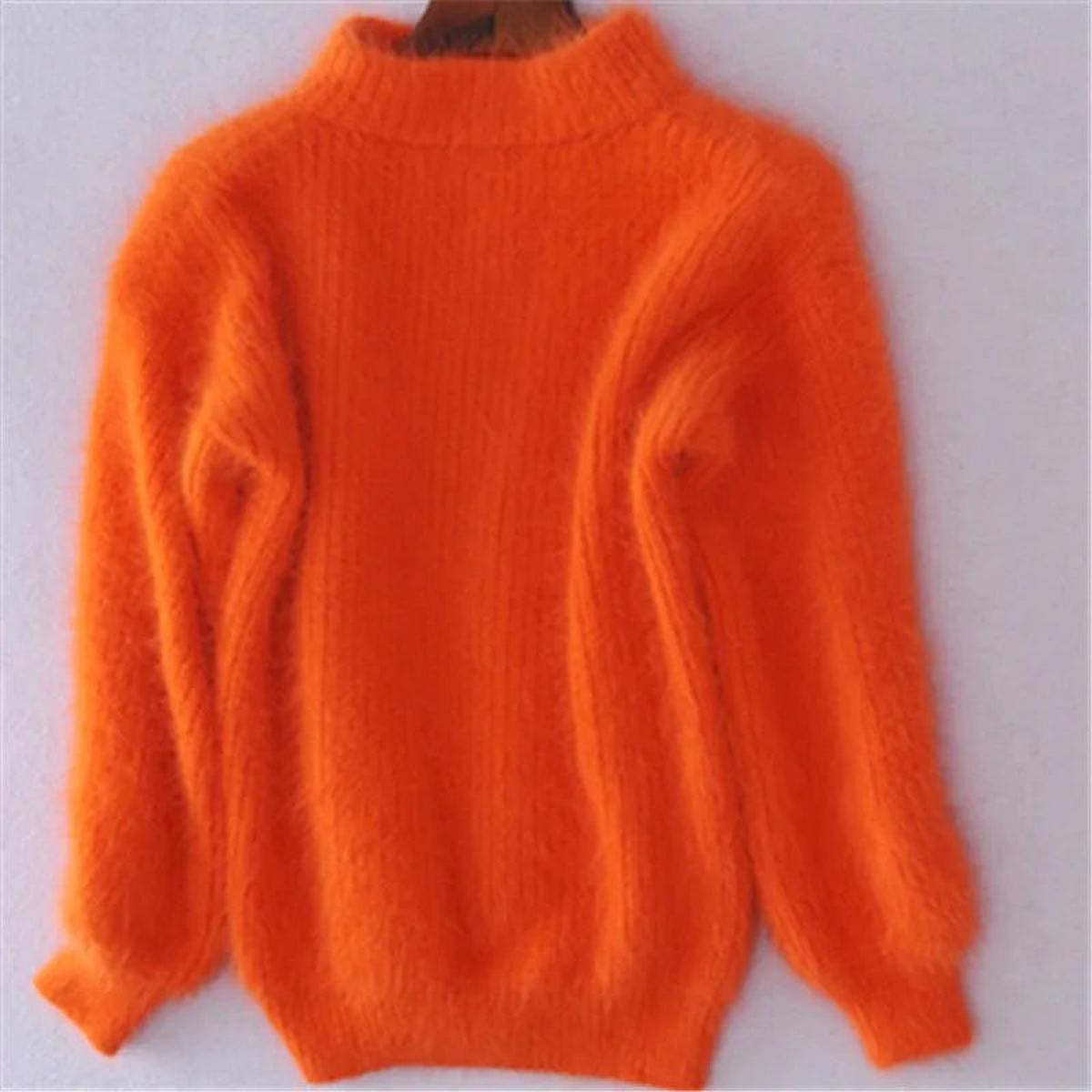 Rachel | Soft Fuzzy Mock-Neck Sweater - Solfae