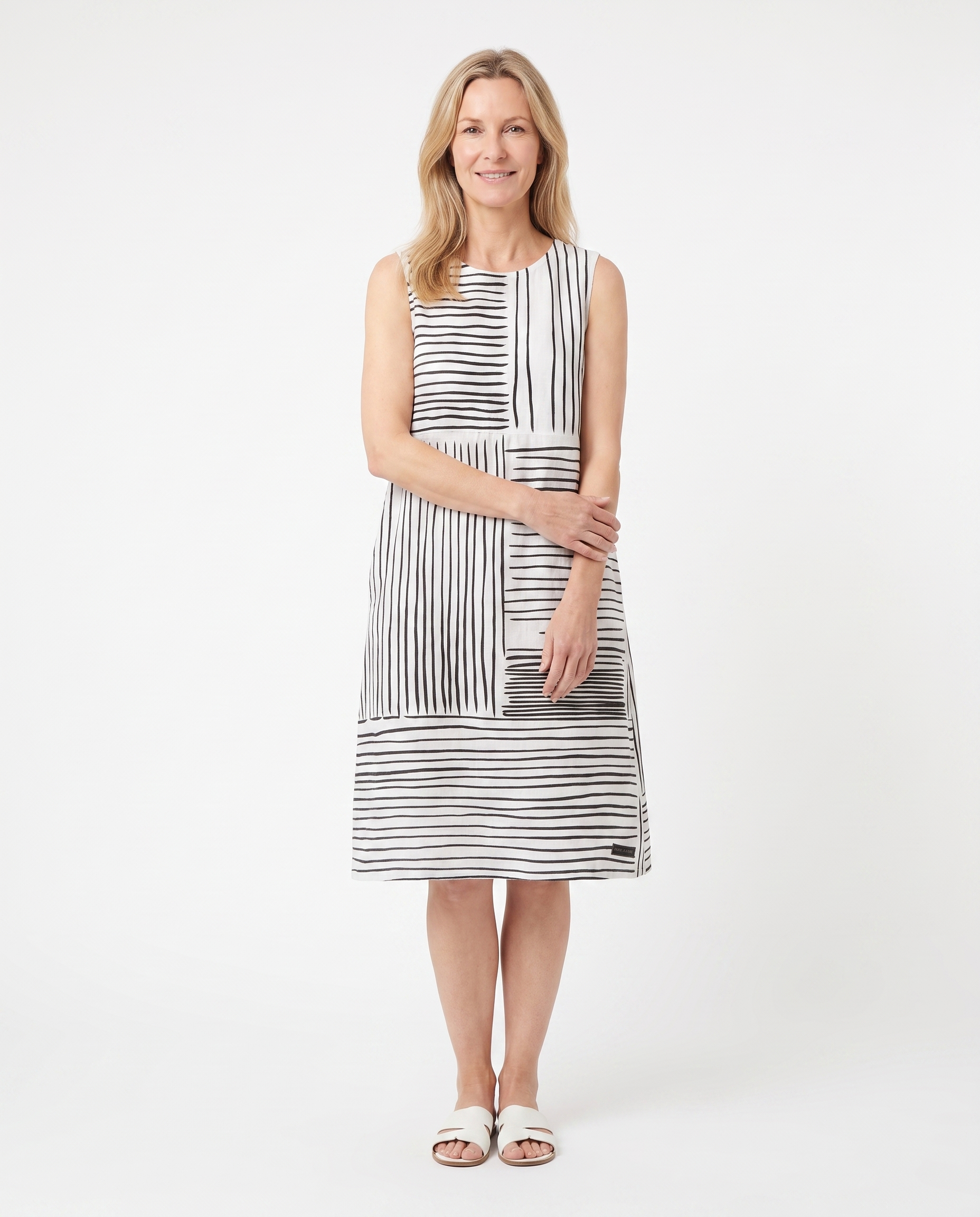 Rachel | Stylish Striped Midi Dress - Solfae