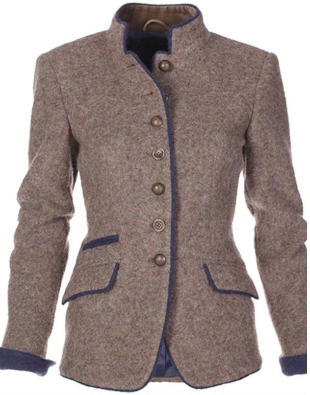 Rebecca | Elegant Wool-Blend Tweed Jacket - Solfae