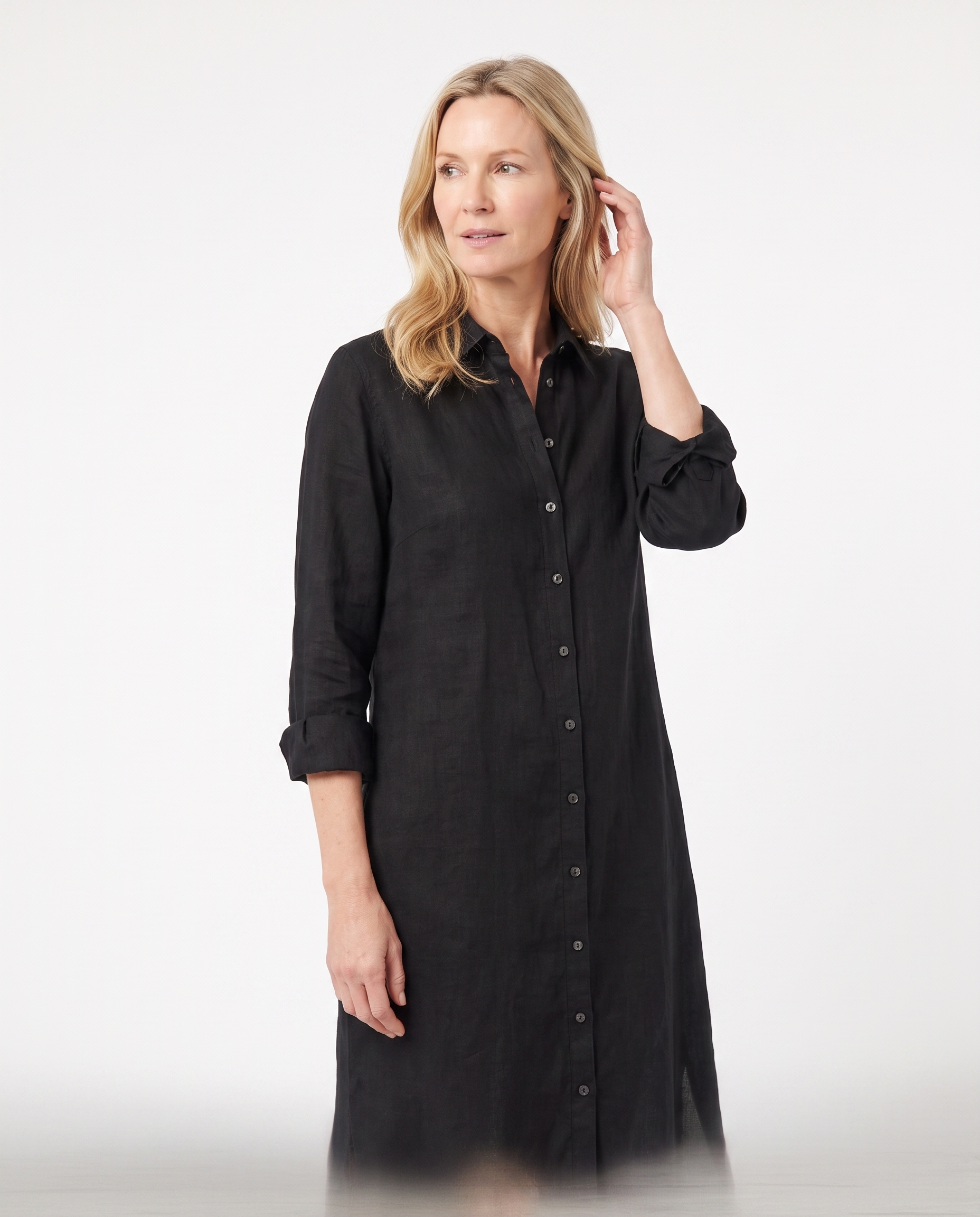 Samantha | Elegant Shirt Maxi Dress - Solfae