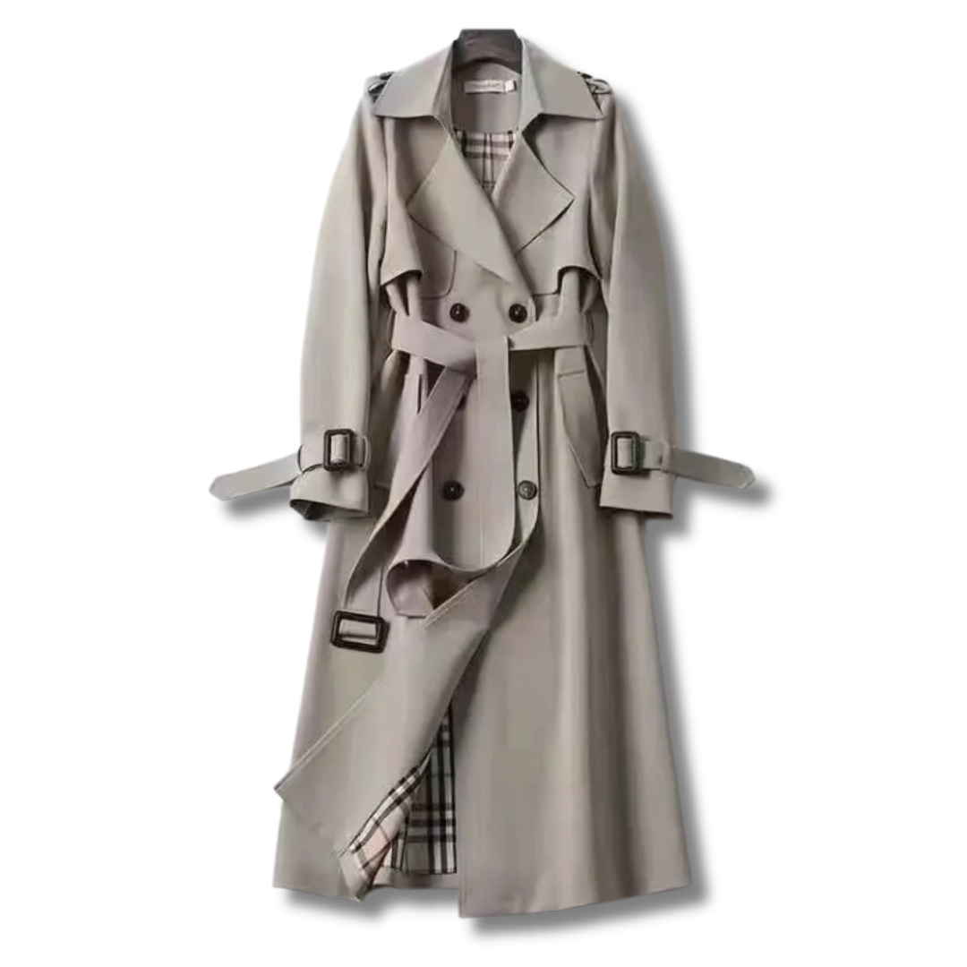 Sarah | Elegant Belted Trench Coat - Solfae