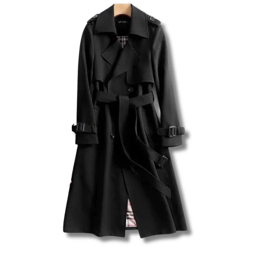 Sarah | Elegant Belted Trench Coat - Solfae
