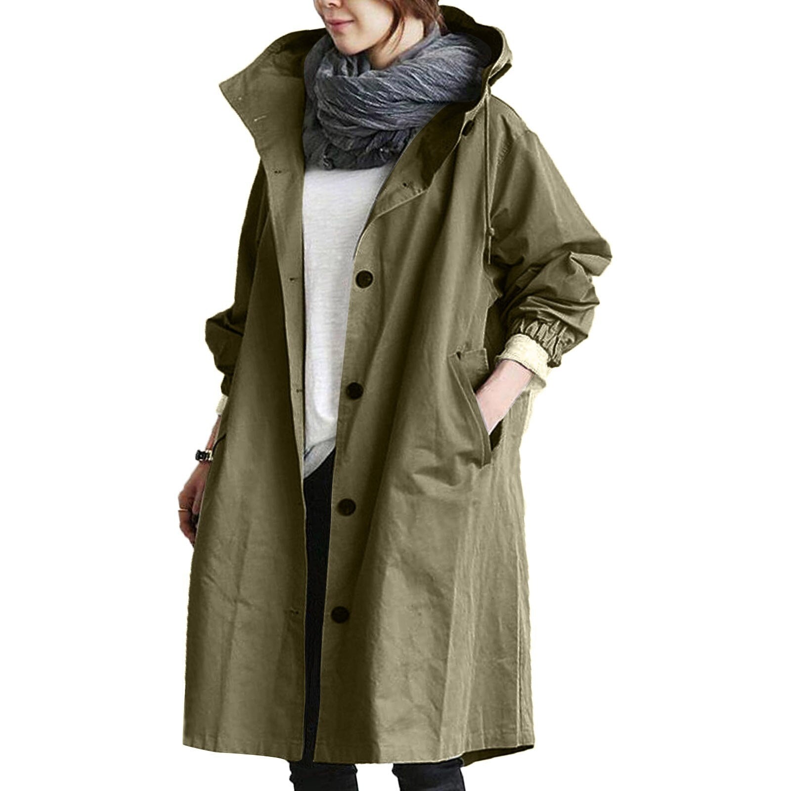 Sarah | Elegant Hooded Trench Coat - Solfae