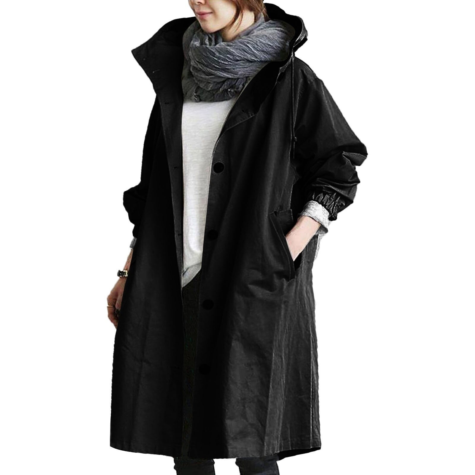 Sarah | Elegant Hooded Trench Coat - Solfae