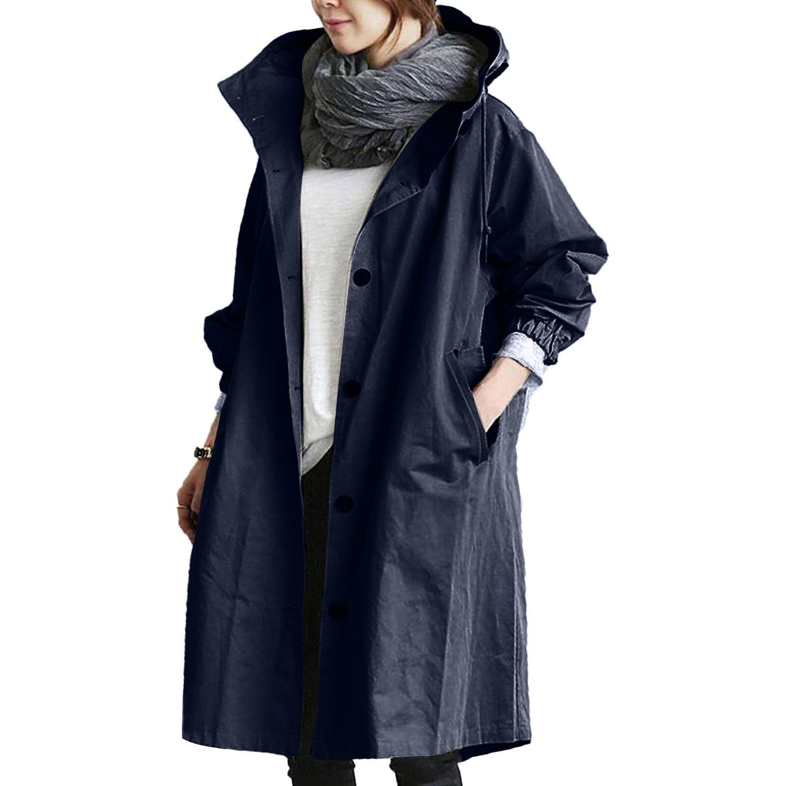 Sarah | Elegant Hooded Trench Coat - Solfae