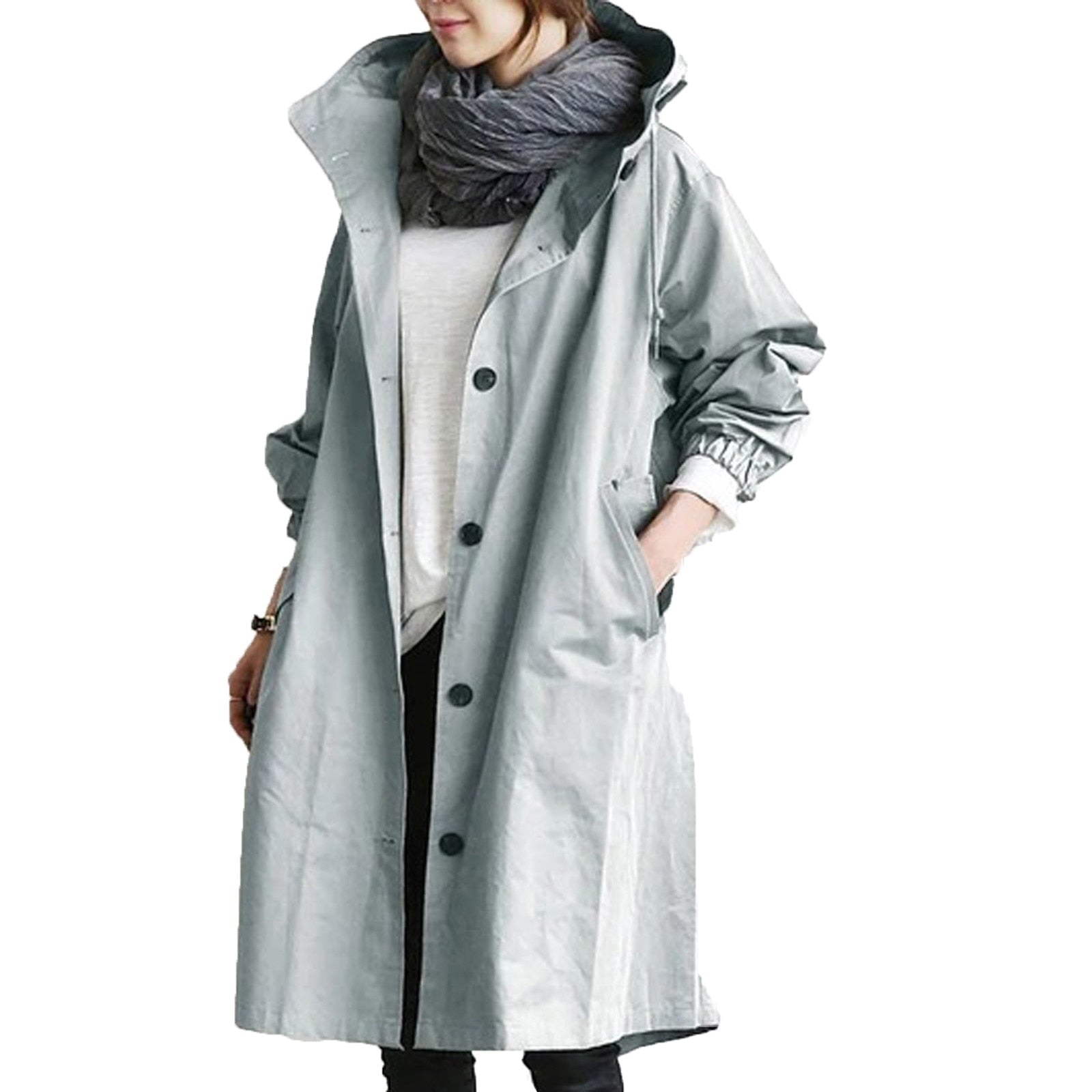 Sarah | Elegant Hooded Trench Coat - Solfae