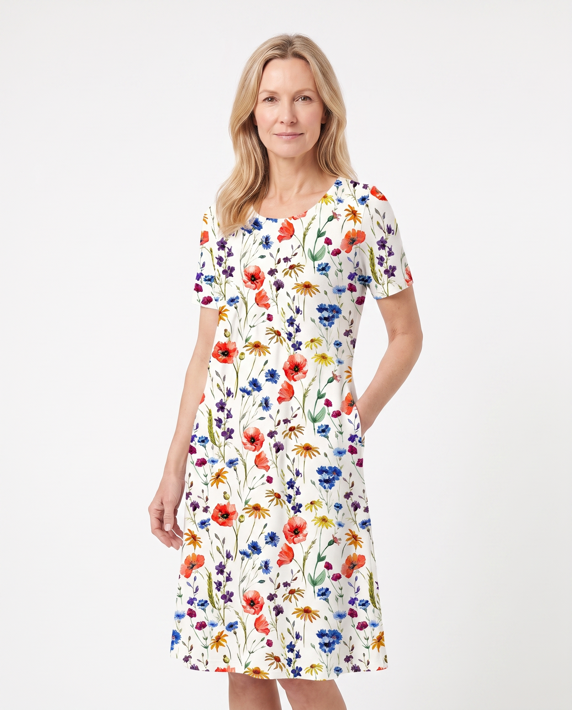 Stephanie | Elegant Pocket Midi Dress - Solfae